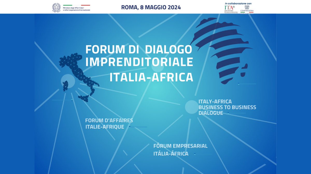 🔴Il Min. @Antonio_Tajani apre i lavori del primo Forum di dialogo imprenditoriale Italia - Africa, organizzato dalla #Farnesina in collaborazione con @ITAtradeagency e @Confindustria - @ASSAFRICA. #PianoMattei 📽️Segui la diretta streaming⤵️ youtube.com/watch?v=6qp38L…