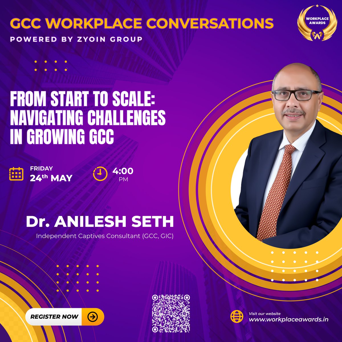 Introducing Dr. Anilesh Seth, our first speaker for the upcoming Workplace Conversation webinar on 'From Start to Scale: Navigating Challenges in Growing GCCs.'

Don't miss his insights at our webinar! 
Register now: us02web.zoom.us/webinar/regist…

#WorkplaceConversations
