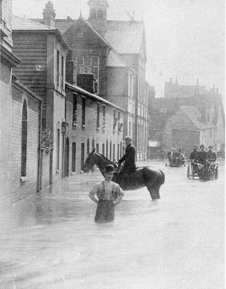 A view of the Chelmsford Floods taken circa 1888