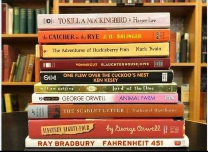 These are the 10 most #BannedBooks in American libraries and schools. 
In Australia, I'd read nine of them by Year 11. 
About half of them being school curriculum texts. 
If you're afraid of what's in a book, the problem is probably yours.
#CumberlandCouncil
#Books