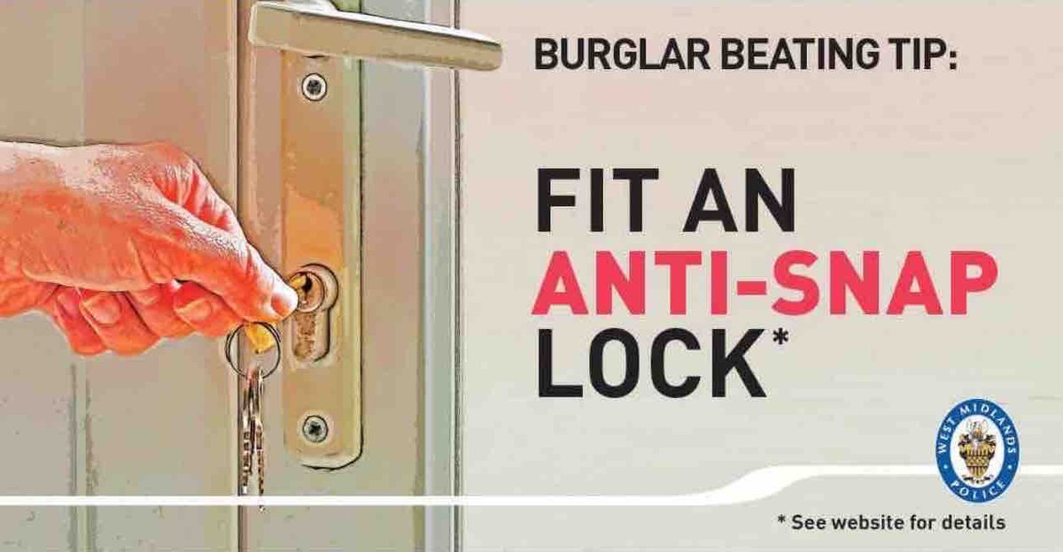 We deal with a lot of vehicles stolen in burglaries. We highly recommend using anti-snap locks, patio door handle locks, CCTV, burglar alarms, security lights, window & door vibration alarms & using anti-climb equipment on gates & fences. For more info - west-midlands.police.uk/27stationroad/…