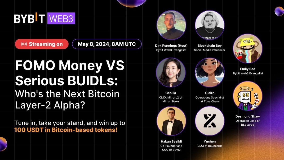 🔴 ONE MINUTE UNTIL LIVE 🔴 i.bybit.com/cmabAjK Find out what the next Bitcoin Layer 2 Alpha is 👆 Ask your questions to our speakers. Tune in. Pump up the views. Earn money. #BitcoinLayer2 #BybitWeb3