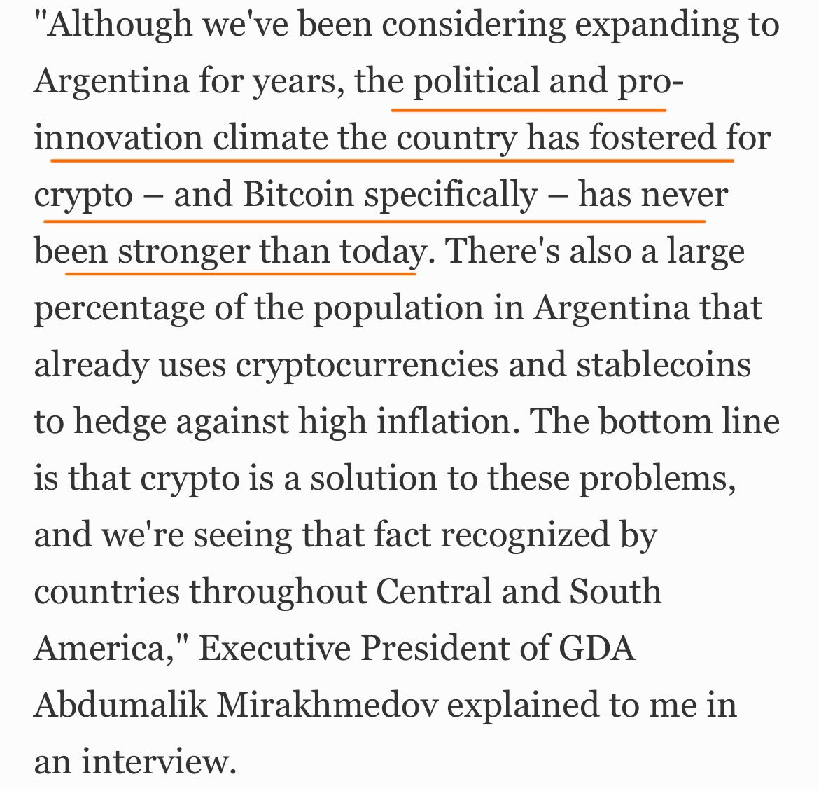 NEW: Argentina Will Mine #Bitcoin With Stranded Gas Thanks To GDA, per @Forbes