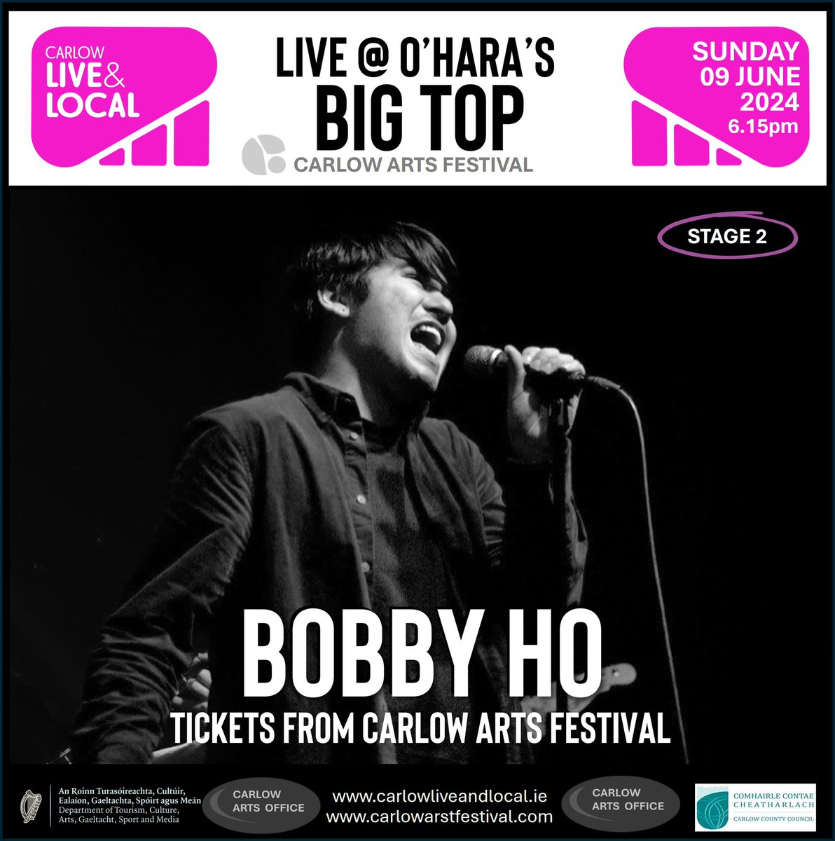 Tickets on sale now. Thanks to Carlow Arts Office @Carlow_Co_Co @carlowarts and @oharasbeers #Carlowartsfestival