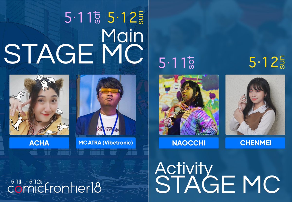 Say hello to our Main Stage & Activity Stage MC for #ComicFrontier18 this weekend! Don't forget to get your ticket at: ticket2u.id/event/35403
