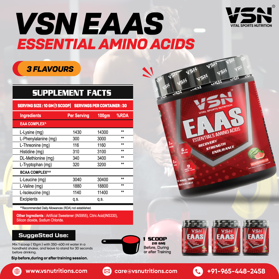 Get Stronger💪 & Feel Better with VSN's Essential Amino Acids!

Hey there! Want to boost your strength and feel awesome? Meet VSN's Essential Amino Acids (EAAs)! They're like superfood for your muscles, helping them grow stronger and recover faster after workouts
#aminoacid #eaa