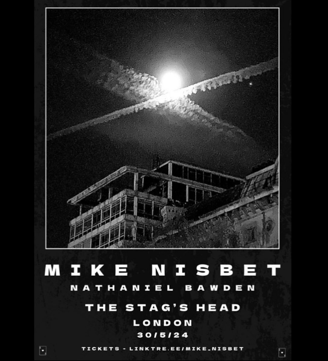 My next show is flying round, and it’s bound to be one of my best - supporting the superb @mike_nisbet on 30 May @thestagsheadhoxton_ 📯 be there‼️

linktr.ee/nathanielbawden

#London #Gig #Folk #SingerSongwriter