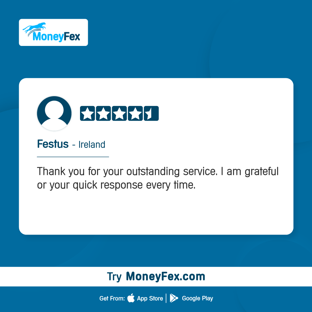 Building strong relationships, one satisfied customer at a time!🥳🥰

Thank you for making our day, Festus. Your support and trust is what keeps us going.😇😇

#testimonials #customers #happycustomer #christmasgift #happy #moneyfex #fintech #technology #currencyexchange #africa