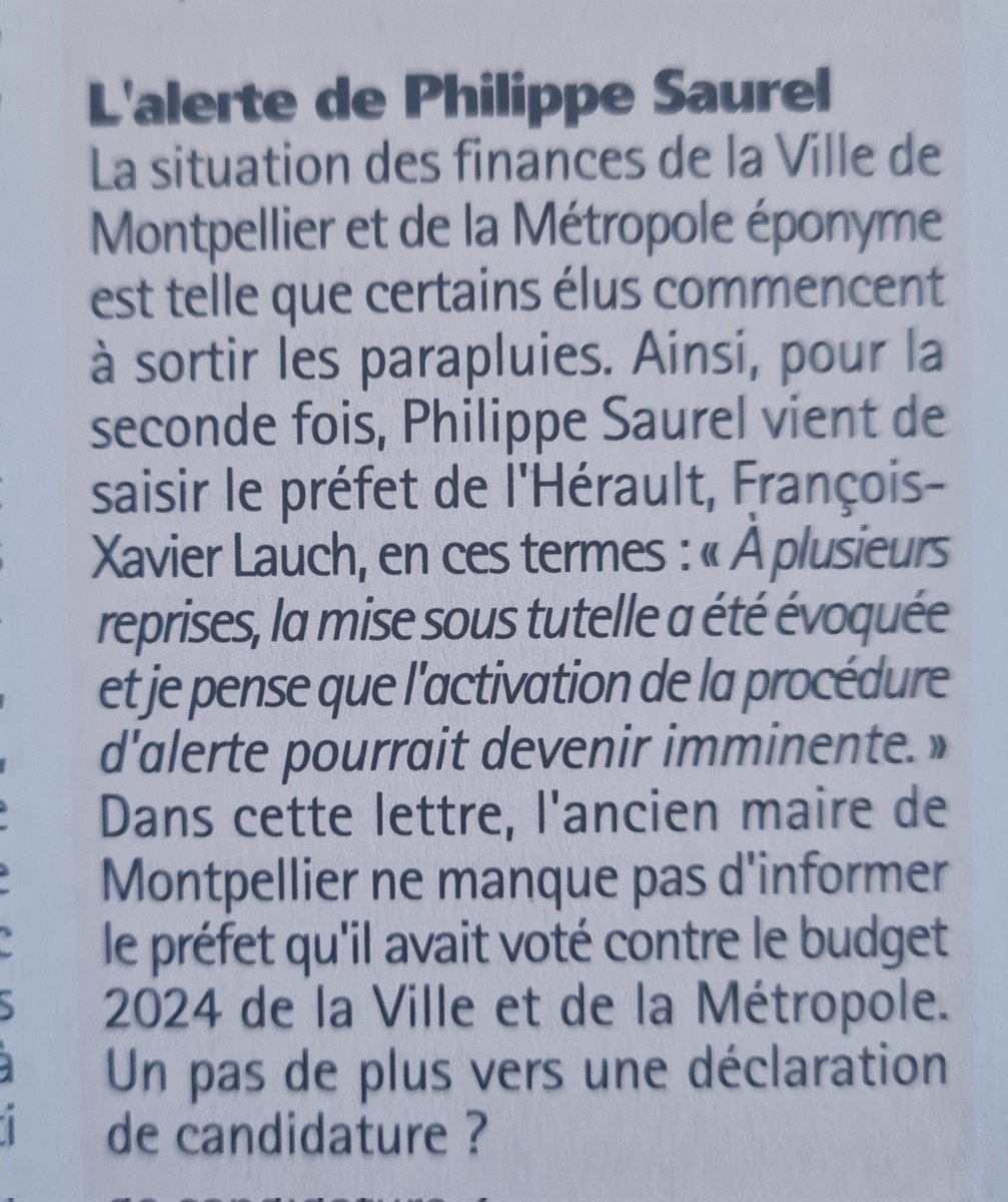Le journal @lagglorieuse ce matin @AbdiElkandoussi #Montpellier
