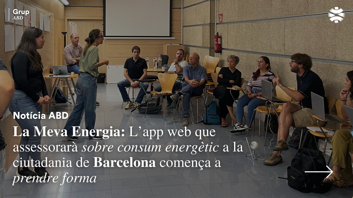 📰 Notícia Grup @abd_ong: 'La Meva Energia: L’app web que assessorarà sobre consum energètic a la ciutadania de Barcelona comença a prendre forma' 📎 Després d’un procés de cocreació entre les entitats sòcies del projecte, Grup ABD, l’Associació @Ecoserveis i @bitgenoma, on ja…