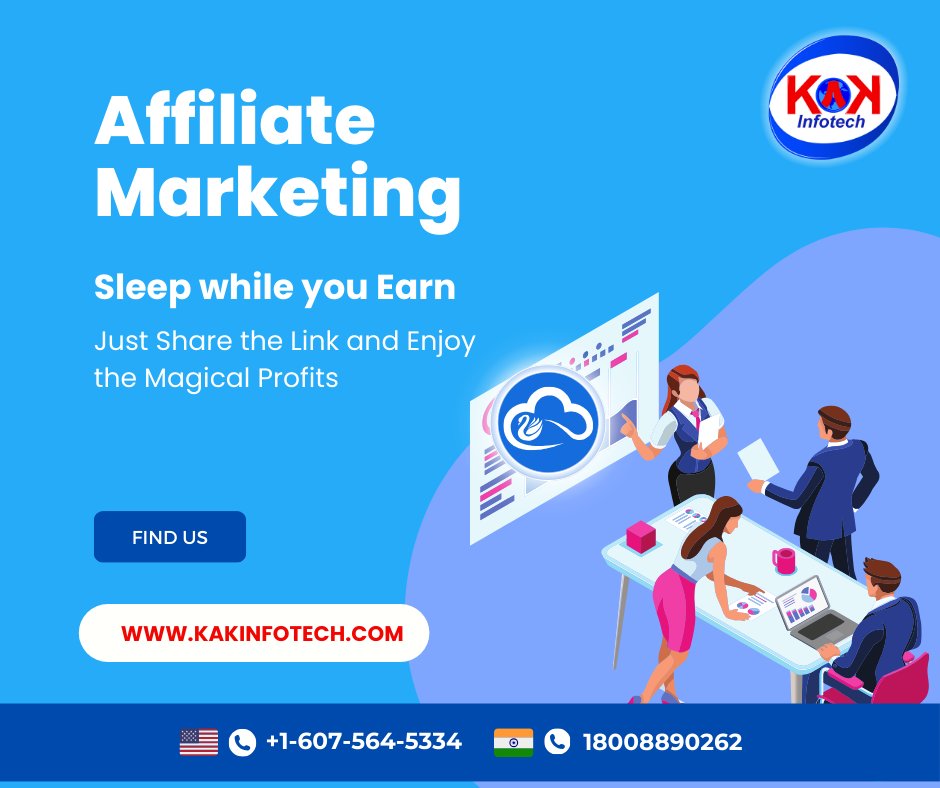 Maximize Your Earnings Potential with Kak Infotech's Affiliate Marketing Program!
Ready to earn passive income? 
#AffiliateMarketing #PassiveIncome #EarnWithKakInfotech #DigitalMarketing #MonetizeYourContent #OnlineIncome #AffiliateProgram #MakeMoneyOnline #EarnMore #JoinToday