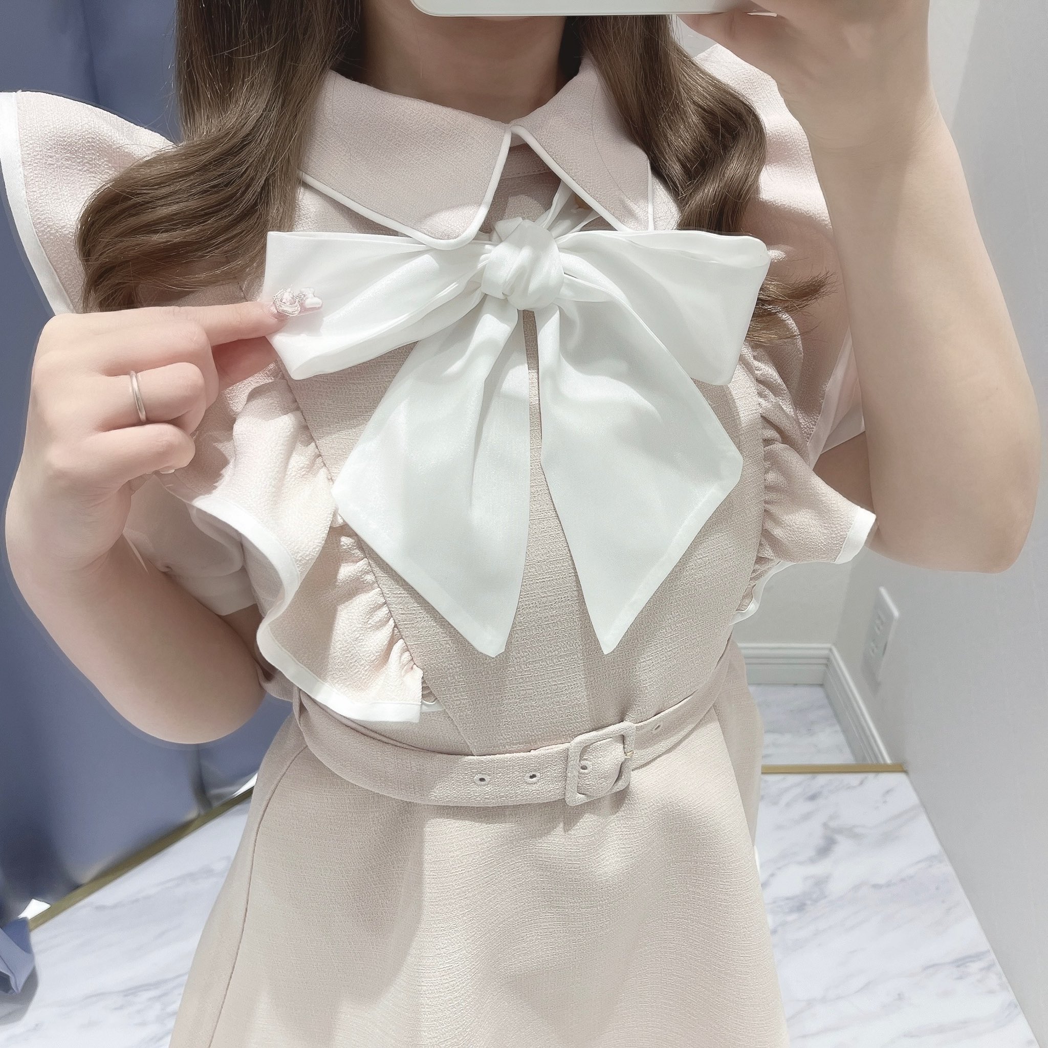 evelyn バイカラーリボンロンパース 即購入❌ - メルカリ