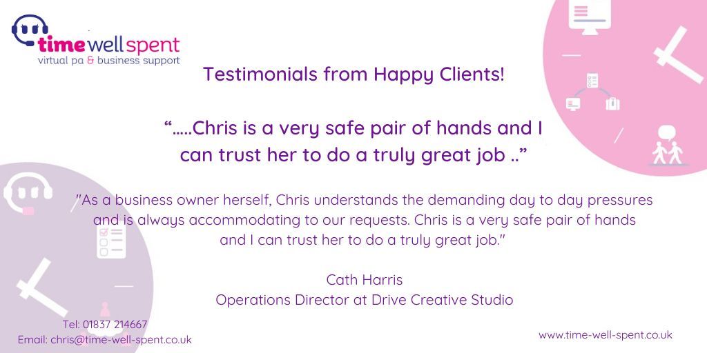 I'm always so thrilled when the clients can see the difference outsourcing makes to their working day! See what our clients think of us at buff.ly/3xap2B5 

#womeninbusinessuk #womeninbusiness #womenentrepreneurs #womenentrepreneurship #outsourcing #testimonial