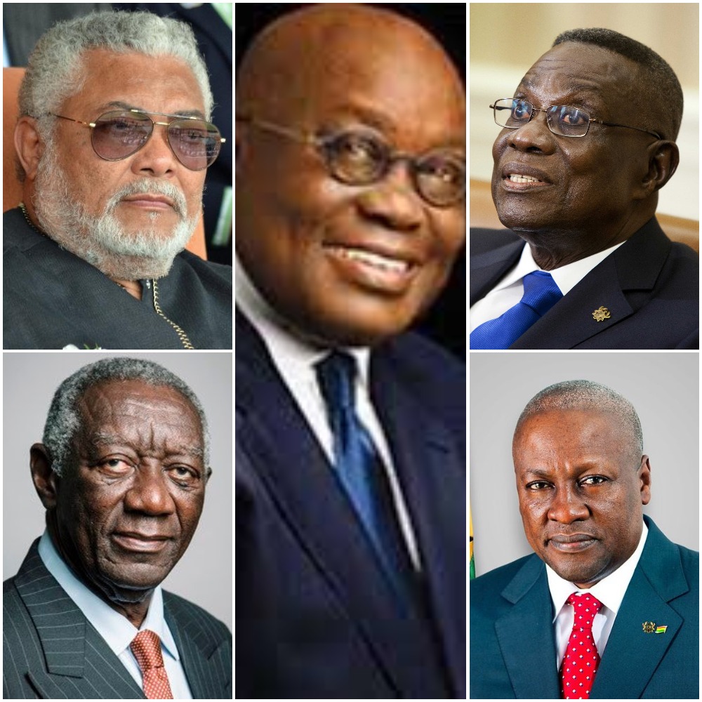 Find out thier passion
1. Dr Kwame Nkrumah Industrialization 
2. JJ Rawlings  Rural Urban development 
3. J A Kuffour social interventions 
4. Prof J Mills Education and Equality 
5. J Mahama Infrastructure 
6. Addo D Human growth and Great National Impact
7. Bawumia Digitization