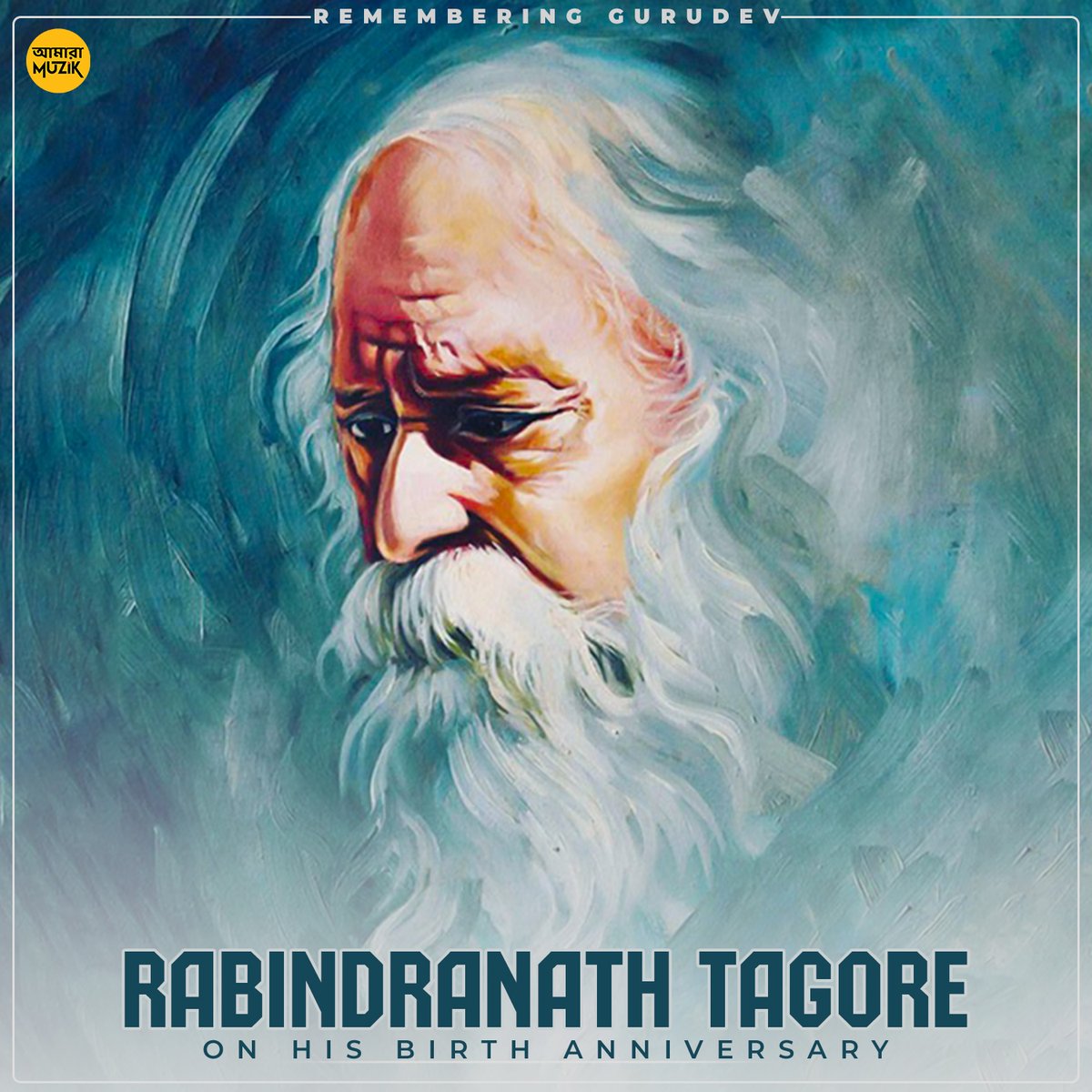 Remembering Gurudev #RabindranathTagore, the greatest cultural icon in India whose words continue to inspire and uplift #humanity on his birth anniversary.

May his wisdom and creativity inspire us to spread love, #peace, and harmony in the world.

#AmaraMuzikBengali 
#AmaraMuzik