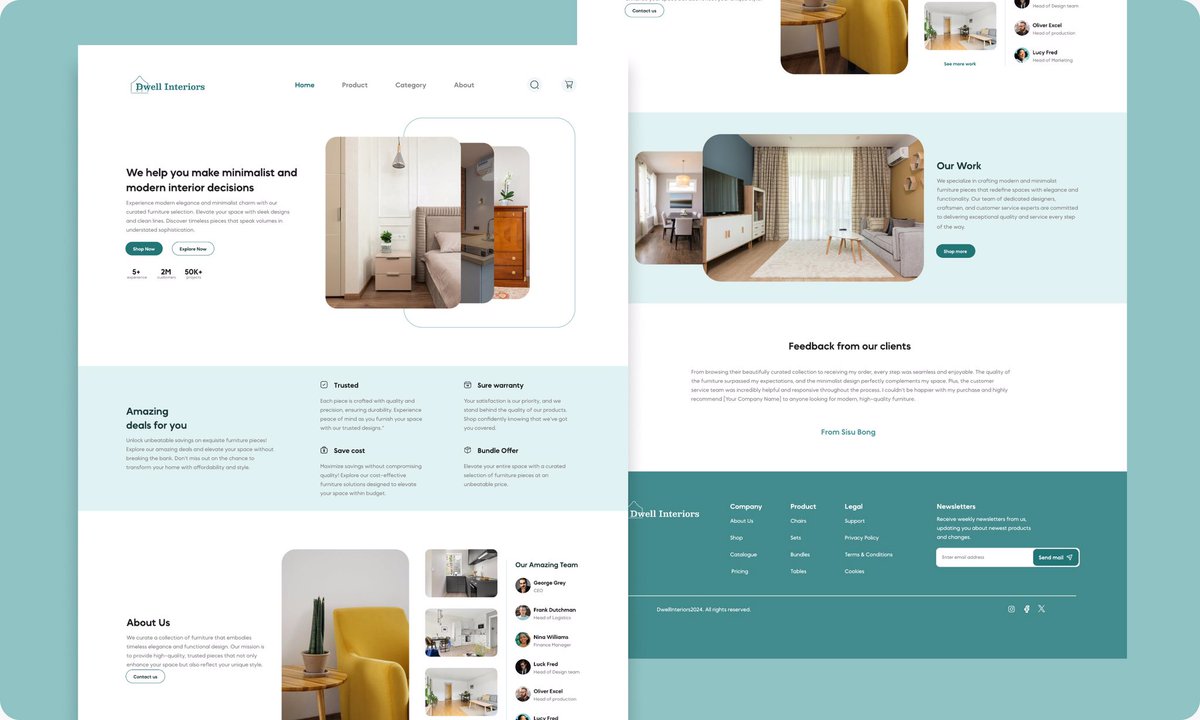 Hello, Designers 🙇🏾‍♀️

Here is this landing page for an interior decor company— Dwell Interiors.

What do you think? 

A link to my portfolio: behance.net/anwurii

#uidesign #uxdesign #uiuxdesign #figma #web