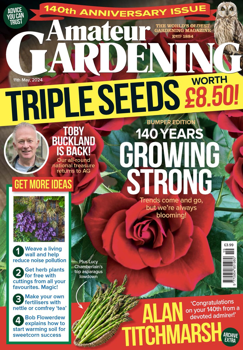 Out now, 140 years of bliss from Shirley to Alan, from Percy to Geoff, and now #teamAG with Toby Buckland, back where he belongs! Great pieces from Adam Kirtland, Chris Collins, Kim Stoddart, and many, many more. In my article, learn the joy of doing nothing #gardening