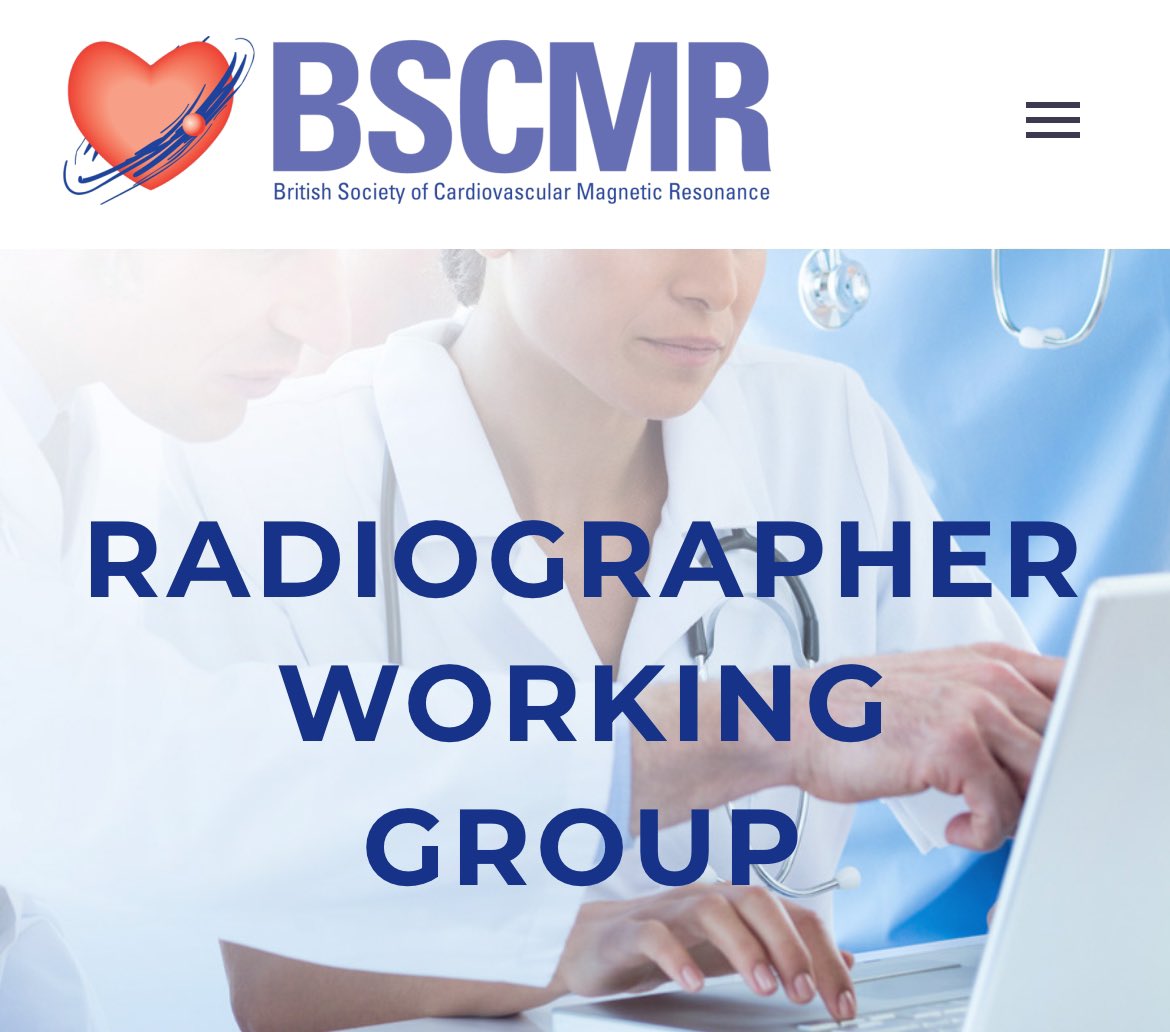 Did you know  @bscmr has a Radiographer Working Group? The RWG has a team of 20 #whyCMR radiographers located throughout the UK&N.I Our mission is 
- promote the interests of CMR rads -develop a strong community 
-provide educational resources
-standardise approach to practice