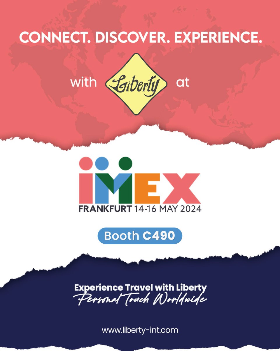 Meet him at @imex_group Frankfurt 2024 at Booth C490 to explore the future of business events.  #IMEX24 #IMEX #IMEX2024 #IMEXFrankfurt #LibertyDMC #Libertygroup #LibertyTourism #MICE