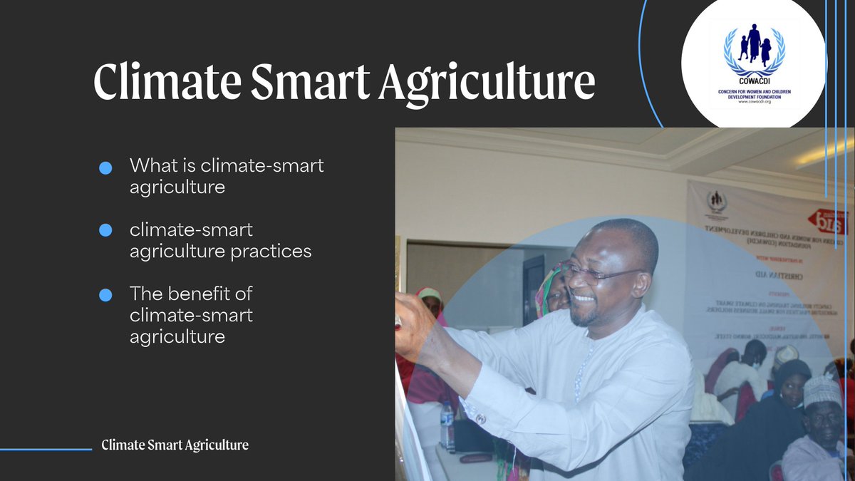 Cowacdi_ng's tweet photo. 🌱🌍 Climate-smart agriculture is the way of the future! By implementing sustainable practices, we can not only protect our planet but also ensure food security for future generations. Let's collaborate for a better society.#ClimateSmartAg #WednesdayMotivation  #protectourplanet https://t.co/vWEmX1zTxF