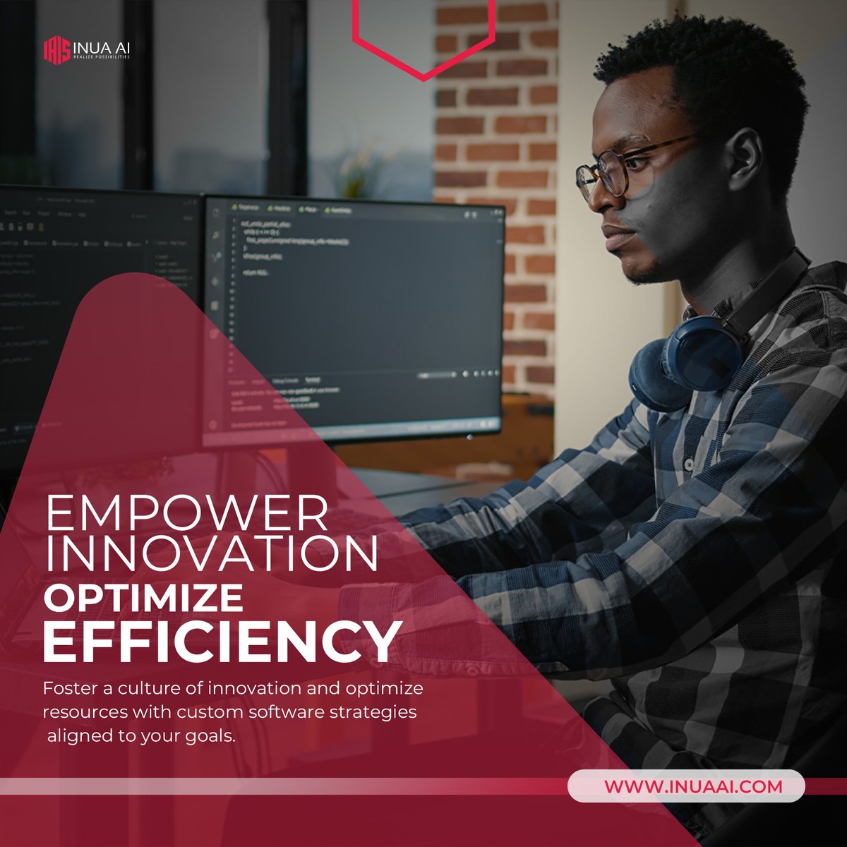 Unlock 🔓 the power of custom software solutions to drive business success. At @INUA_AI, we deliver tailored strategies that empower innovation and streamline processes for maximum efficiency. #CustomSoftware #BusinessSuccess #Innovation #DigitalTransformation #TailoredSolutions