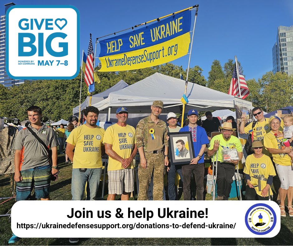 When you #GiveBig to Ukraine Defense Support, you help save lives in Ukraine, and you help save freedom & democracy everywhere! Pls join us in helping Ukraine's brave defenders! ukrainedefensesupport.org/donations-to-d…
#Ukraine #Savelives #Savefreedom #StandWithUkraine #GiveBig2024 #GiveBig24