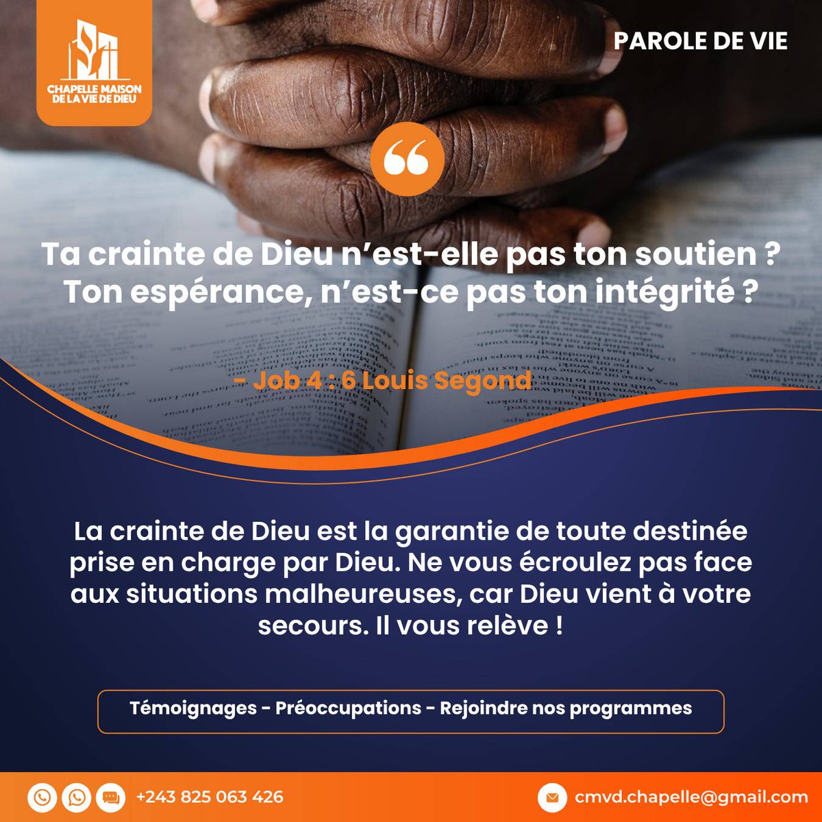 Il vous relève 🫴

#PDV #Chapelle #Church #Bible #Quote #Wisdom #Worship #Sagesse #Citation