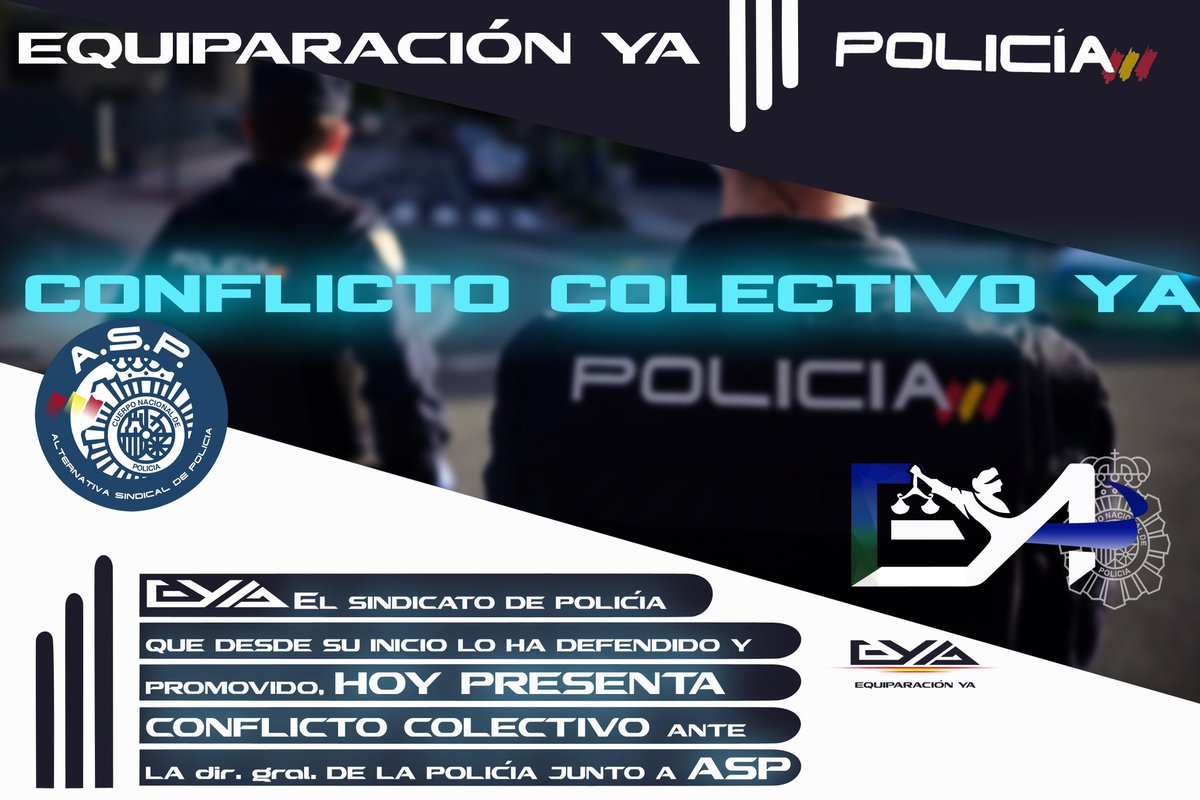 El día 13/05/24 hay otra reunión en el Consejo de Policía No se va a tratar ni los dos conflictos colectivos planteados por CEP, ASP y @EYAPolicia ni la profesión de riesgo de las #FCSE EYA sigue en conflicto por la #EquiparacionYa y no acudirá a la reunión Qué harán los demás?