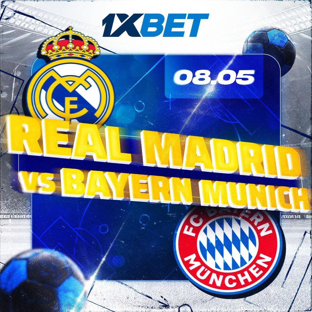 Second leg of Champions League semi final clash will be played tonight ⚔️ Bayern Munich🔴 vs Real Madrid⚪ who gets to win to meet Dortmund at the finals ?? Bet on 1xbet today for big odds 😎 Register via 👉 bit.ly/3xA5Kdb Promocode: “SHUGAR”