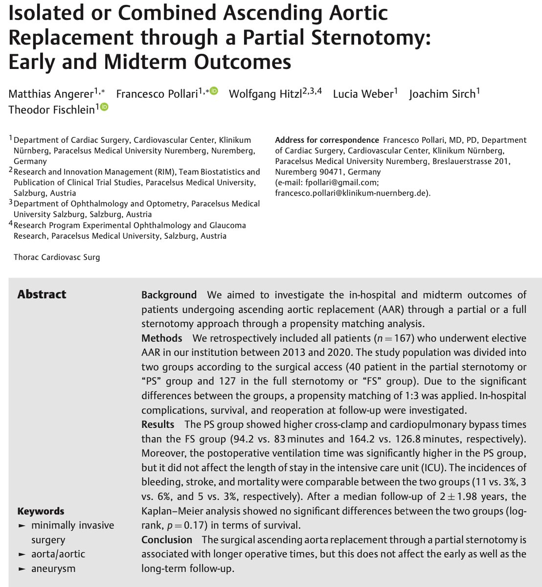 The Thoracic and Cardiovascular Surgeon tweet media