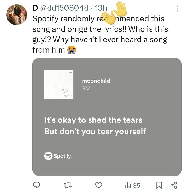 Locals are finding out about namjoon's songs y'all OMG I love this, keep promoting RPWP!!! 😭