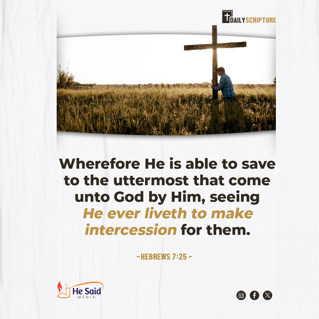 For there is one God, and one mediator between God and men, the man Christ Jesus. (1 Tim. 2:5)

#JesusSaves #JesusIsOurIntecessor