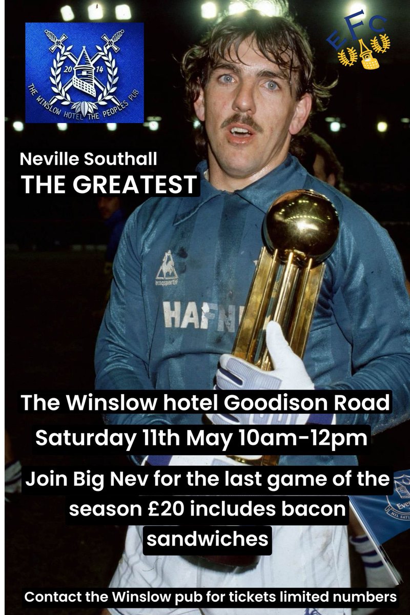 dave cocky (@davecocky) on Twitter photo <a href="/NevilleSouthall/">Neville Southall</a> <a href="/TheWinslowHotel/">TheWinslowHotel</a> <a href="/Everton/">Everton</a> <a href="/thetoffees_com/">TheToffees_com</a> <a href="/TheEvertonEcho/">The Everton Echo</a> <a href="/TheEvertonEnd/">The Everton End</a> Come& see Big Nev Saturday 11th May 10am-12pm Repost appreiciated <a href="/NevilleSouthall/">Neville Southall</a> <a href="/TheWinslowHotel/">TheWinslowHotel</a> <a href="/Everton/">Everton</a> <a href="/thetoffees_com/">TheToffees_com</a> <a href="/TheEvertonEcho/">The Everton Echo</a> <a href="/TheEvertonEnd/">The Everton End</a> Come& see Big Nev Saturday 11th May 10am-12pm Repost appreiciated
