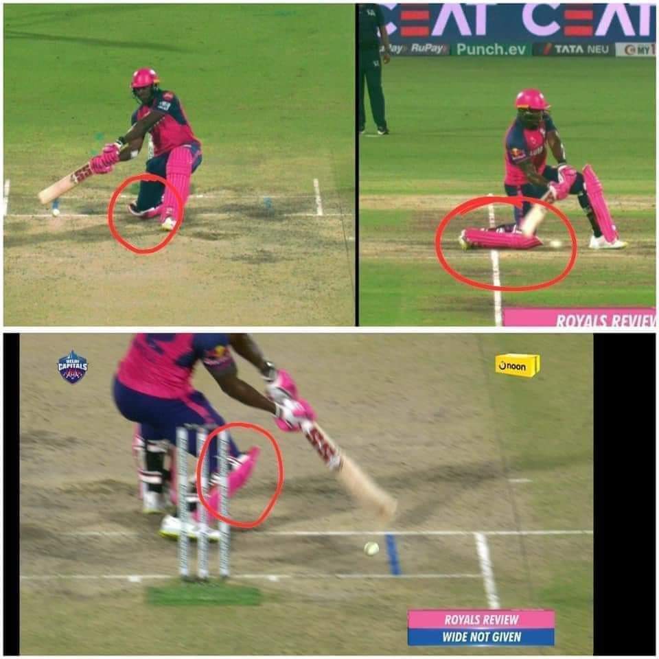 Another instance of cheating from yesterday's match. There was a wide review on last ball of 19th over. On the top you can see the actual front angle. Third umpire was confused so he asked for back angle. BUT THEY SHOWED AN ENTIRE DIFFERENT BALL WHICH WAS WELL WITHIN THE WIDE