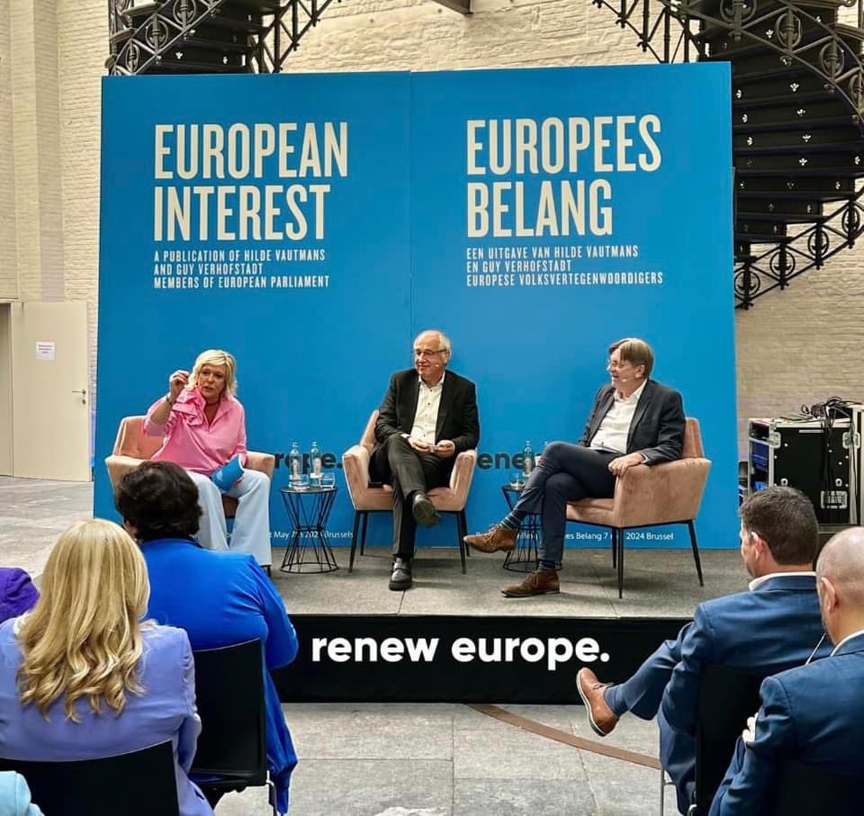 European Interest book launch with @hildevautmans Nation states have become lilliputians vs giants like China or Meta… We can only tie them down if we hang together. From a European Army to Climate & Comptitiveness funding, we offer solutions to defend the “European Interest”