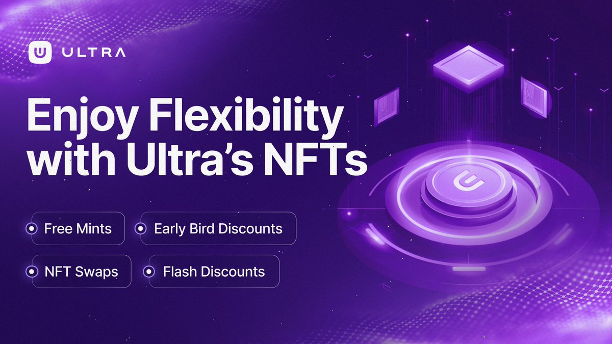 🌟 Ultra users have ultimate flexibility to set up NFT collections 🌟 ✅ Free mints for loyal fans ✅ Early bird discounts to boost initial sales ✅ NFT swaps for engaging trades ✅ Flash discounts for limited-time deals Create your NFTs on Ultra today: uniqmanager.ultraislife.com