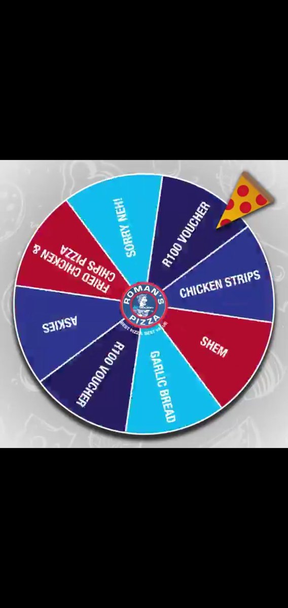 @romans_pizza #WinnerWednesday #RomansPizza #SpinTheWheel 🍕