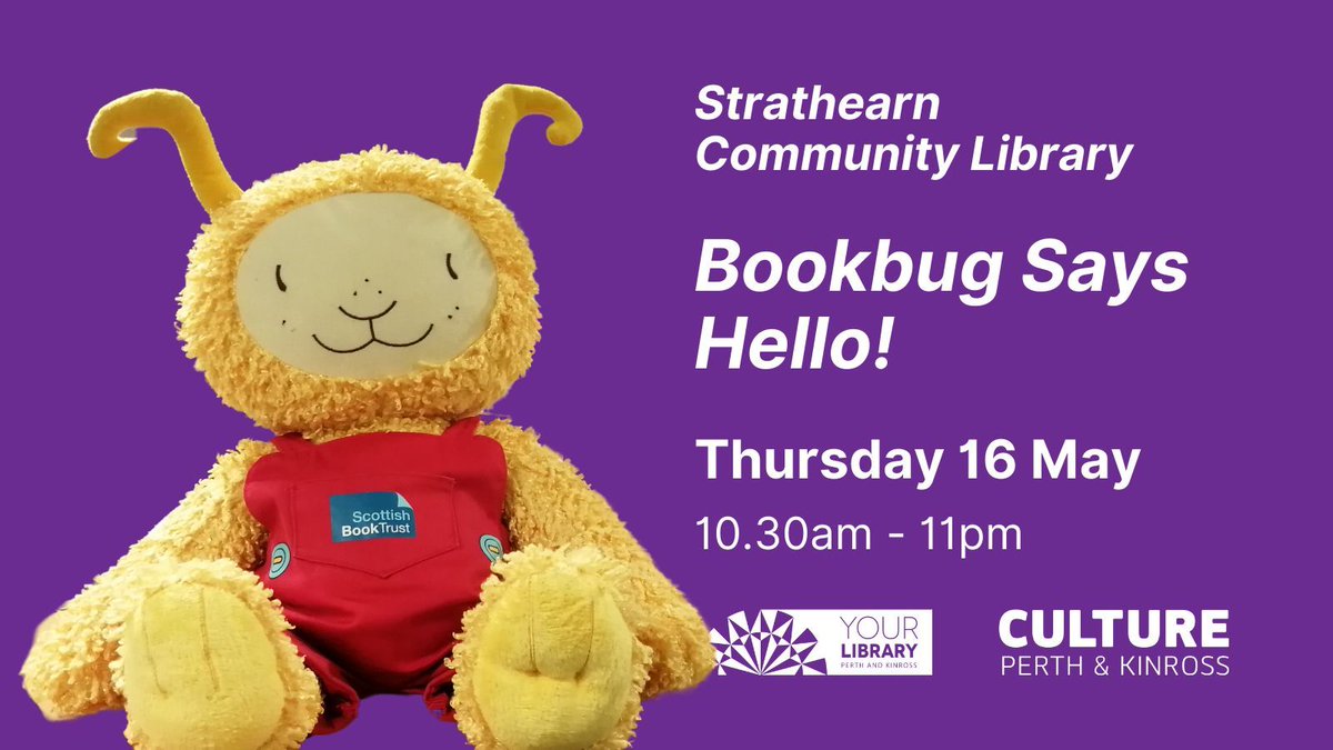 Join Bookbug at Strathearn Community Library as we mark #BookbugWeek with a special, interactive session featuring songs and rhymes in Gaelic and English, celebrating languages spoken in Scotland. No prior booking is necessary buff.ly/43mYJs6