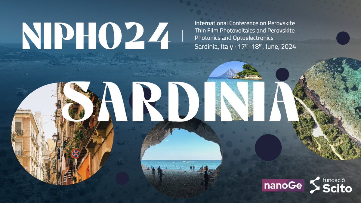 💥Last day to submit your poster abstract!  🔷Be part of progress at the Perovskite Thin Film Photovoltaics and Perovskite Photonics and #Optoelectronics #NIPHO24 @nanoGe_Conf 📍Sardinia, Italy 🗓️17th-18th June 2024 ➡️Submit your poster abstract here: nanoge.org/NIPHO24/home