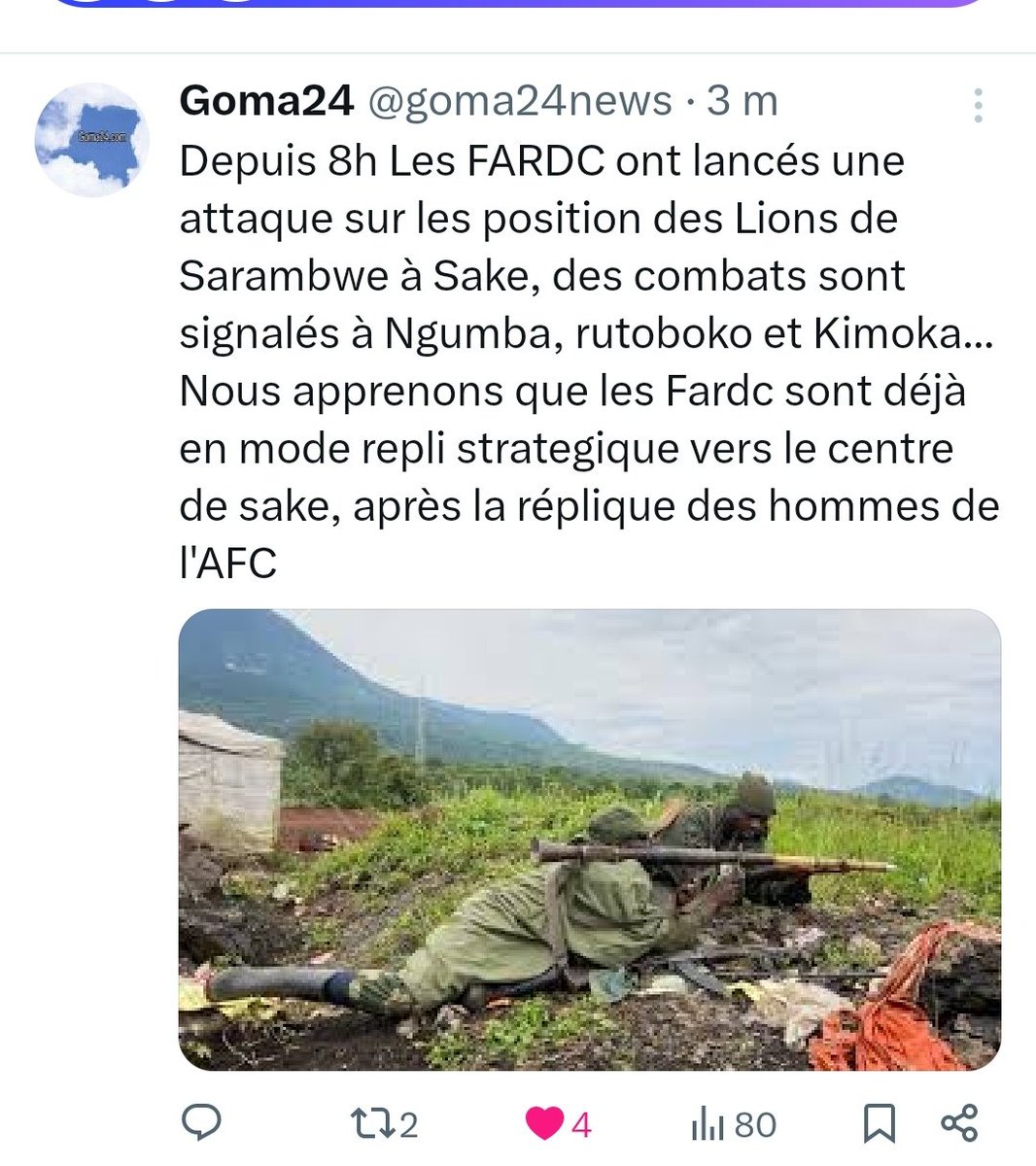 🚨🚨🚨 Alerte J'ai deux nouvelles pour vous. 1. La première La coalition de Tshilombo, composée d'une miryade de forces armées que ça en devient fatiguant de toutes les citer, est entrain de mener une offensive aux alentours de Sake. Les vaillants Lions de Sarambwe sont…