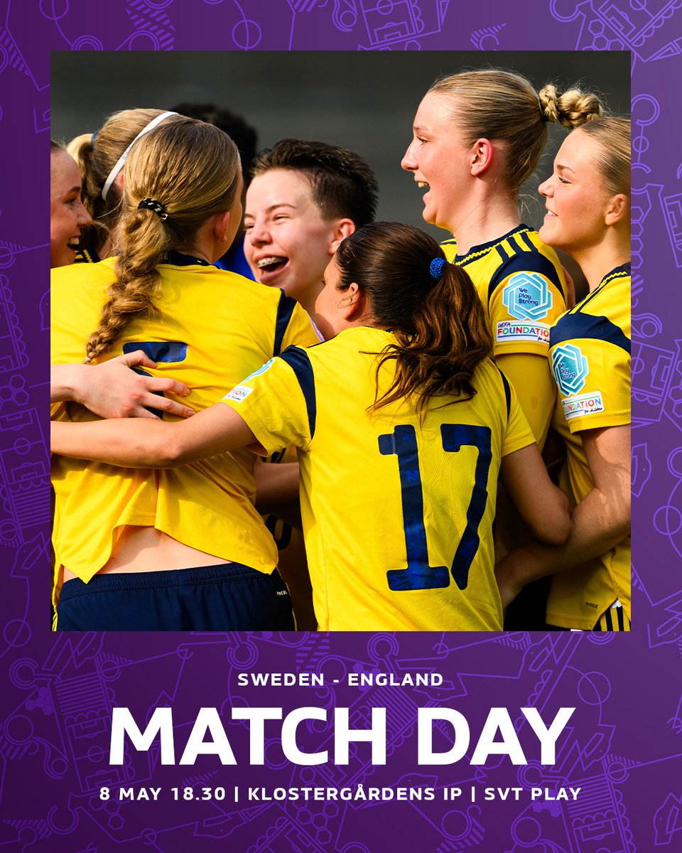 🟡 𝗠 𝗔 𝗧 𝗖 𝗛 𝗗 𝗔 𝗚 🔵

🆚 England 🏴󠁧󠁢󠁥󠁮󠁧󠁿
🏆 UEFA F17-EM, Gruppspel
🏟 Klostergårdens IP, Lund
⏱ 18.30
📺 SVT Play
🎟️ bit.ly/43wGRek

#SWEF07 🇸🇪 | #U17WEURO