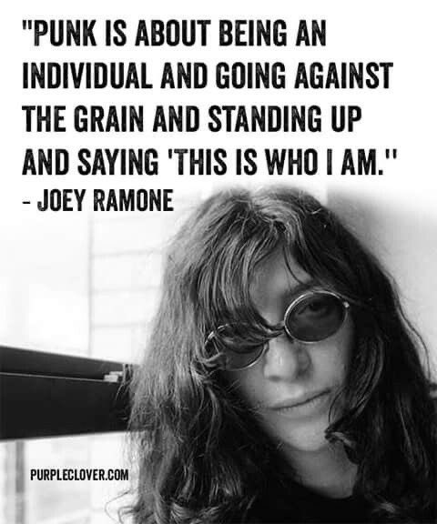 'PUNK IS ABOUT BEING AN INDIVIDUAL AND GOING AGAINST THE GRAIN AND STANDING UP AND SAYING 'THIS IS WHO LAM.'
- JOEY RAMONE

#joeyramone #punkquotes #punkquote #punksnotdead #punkrock #edgyshop #edgystore #rockstarshop #punk #edgyfashion #edgyaesthetic #edgyart