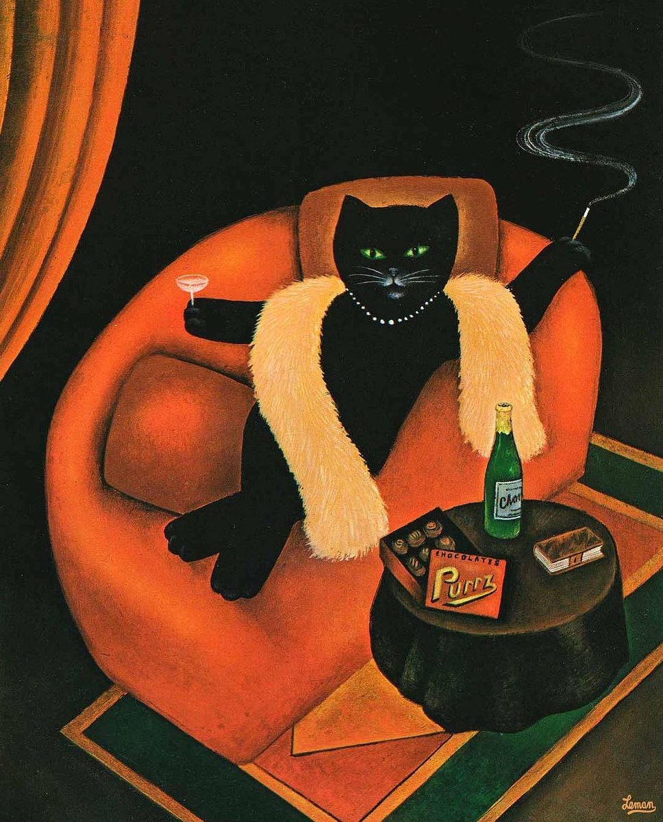 Martin Leman. 'Cat in Sofa,' from the series Starcats, 1980.