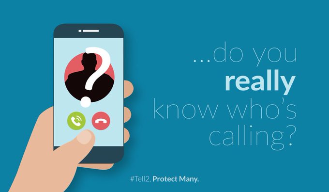 Mobile phone caller ID can be easily spoofed to show your bank, building society or the police are calling. So #TakeFive and #tell2. It's a scam if any of them ask for your personal details or PIN number.