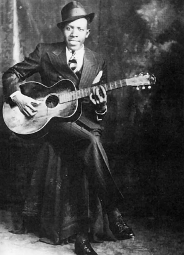 Remembering Robert Johnson
May 8, 1911 – August 16, 1938

Robert Leroy Johnson was an American blues musician and songwriter. His landmark recordings in 1936 and 1937 display a combination of singing, guitar skills, and songwriting talent.