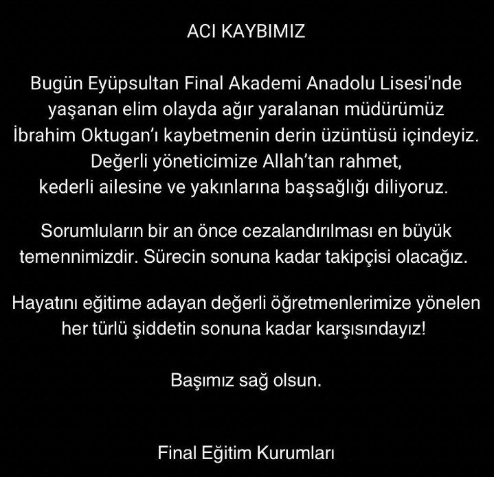 Acı kaybımız…