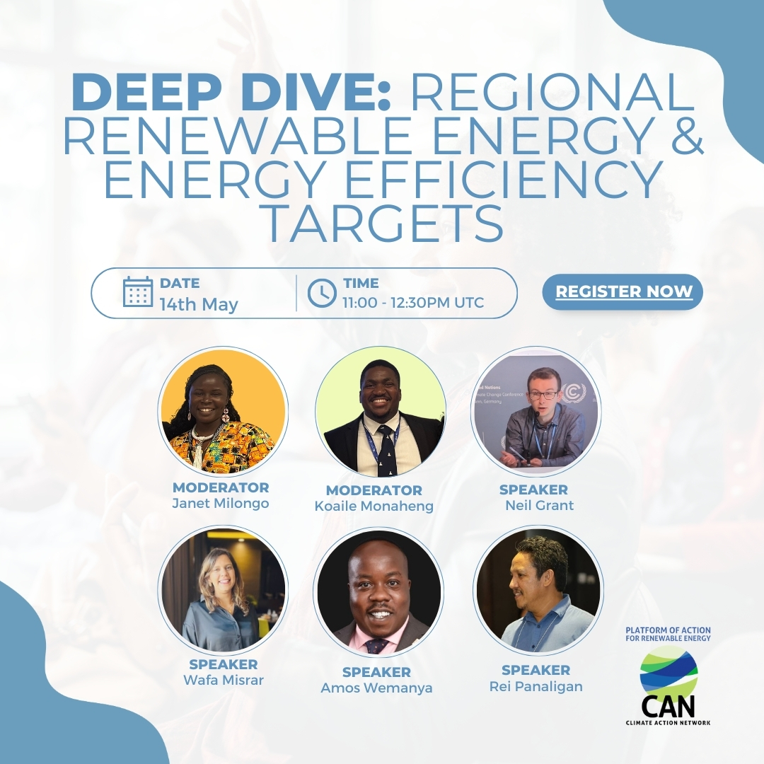Catch @_neil_grant speaking about our research on interpreting the global goal to triple renewables by 2030 at the regional level at next week's @CANIntl webinar. 📆 14th of May ⏰ 11:00 - 12:30pm UTC Register here: climateactionnetwork.zoom.us/meeting/regist…
