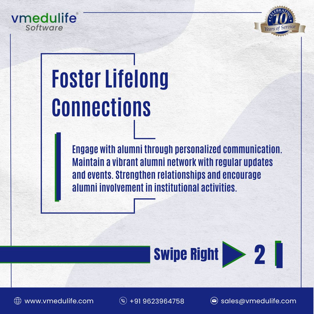 vmedulife's tweet image. Reconnect with former classmates and build a thriving alumni network! Stay engaged, organize reunions, and cherish memories together.
Book A Free Demo:
📧 info@vmedulife.com
#Alumnimanagement #events #strengthenbonds #Connect #engage #grow #students #vmedulife #edutech