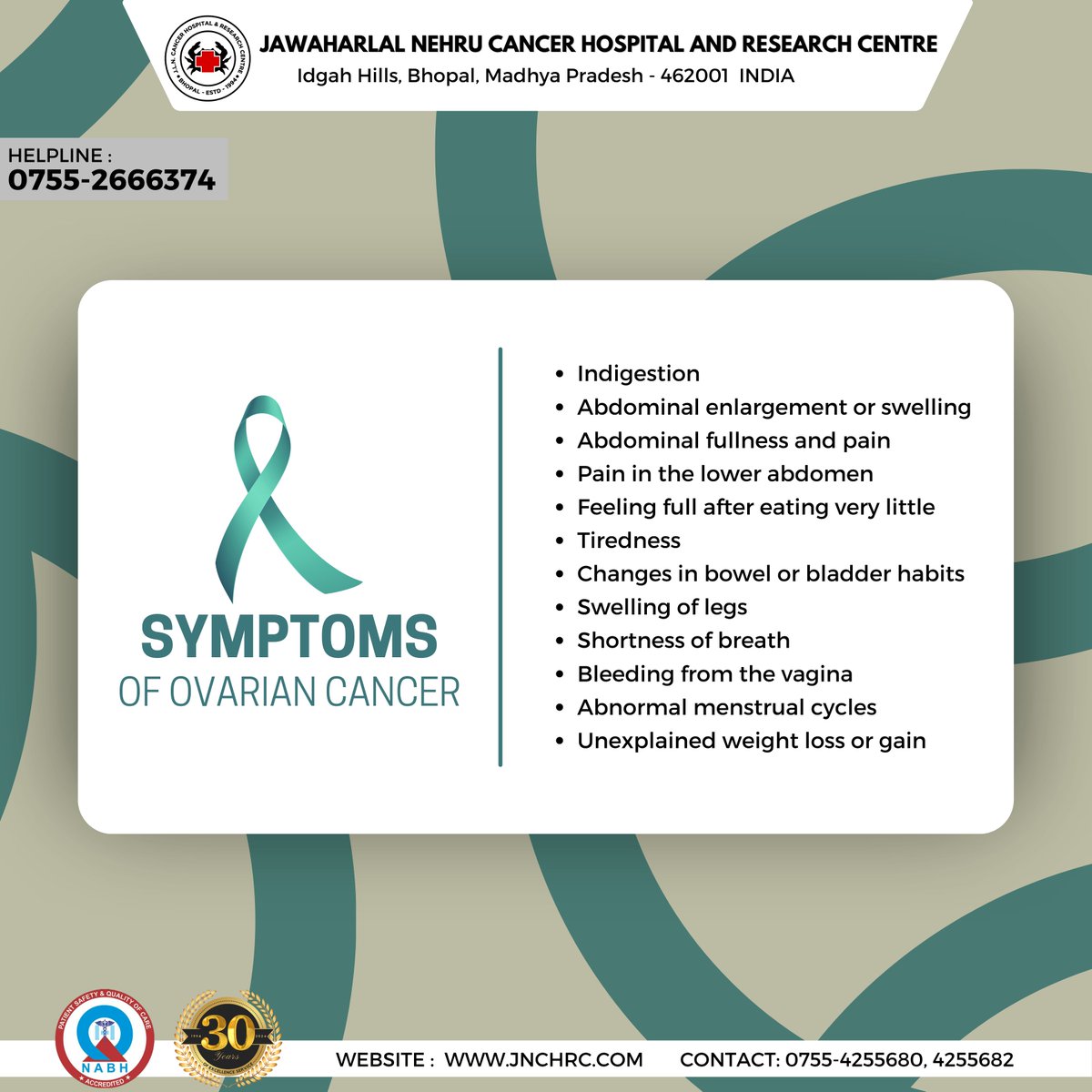 If you're experiencing any of these symptoms, it's important to get screened. Early detection and treatment of ovarian cancer can improve your chances of a successful outcome.

#ovarian #cáncer #getscreened