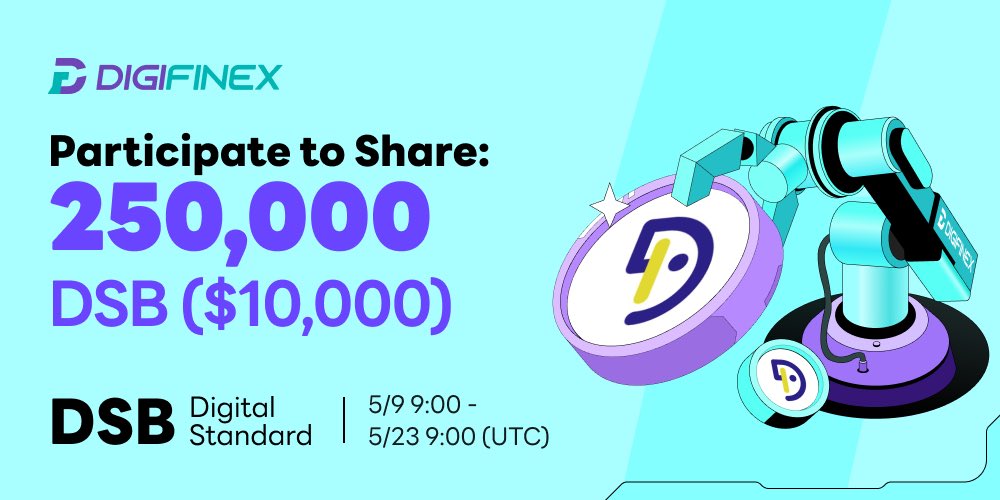 💡NEW 250,000 $DSB Airdrop for RT & Follow 💥JUST IN: $DSB to be #available on #DigiFinex @dsbcglobal ⏰Trade Opening: May 9th 2024 9:00(UTC) 📈Trade: tinyurl.com/yc2z9f8s 💥Gleam Task: tinyurl.com/yf87ndrp 🧐Details: tinyurl.com/nhkxw3af